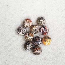 8MM ROUND CABOCHON LEOPARD SKIN JASPER(10PCS/BAG)
